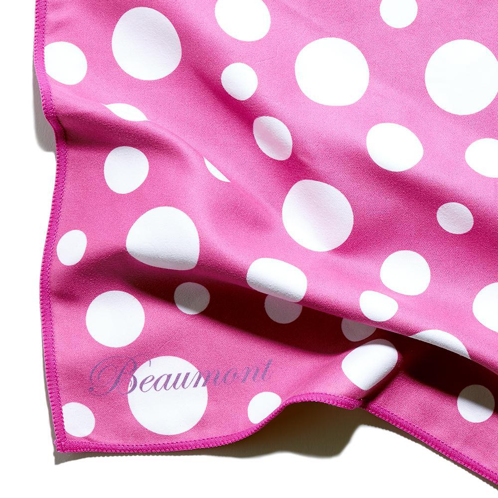 Close-Up Pink Polka Dot Cloth